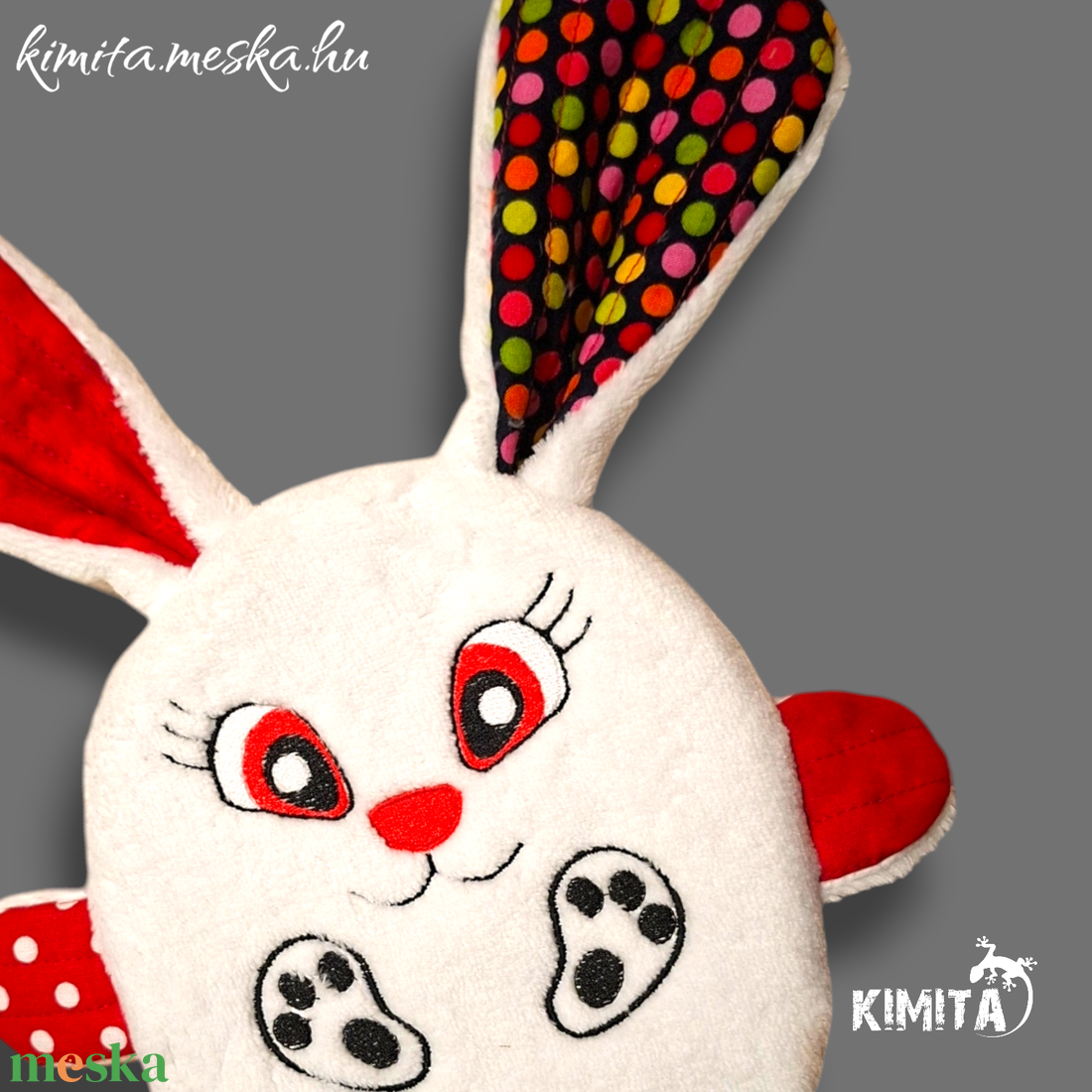 Húsvéti nyuszi zsebbel - ünnepi díszek, dekorációk - húsvéti díszek és dekorációk - húsvéti pénzátadó - Meska.hu