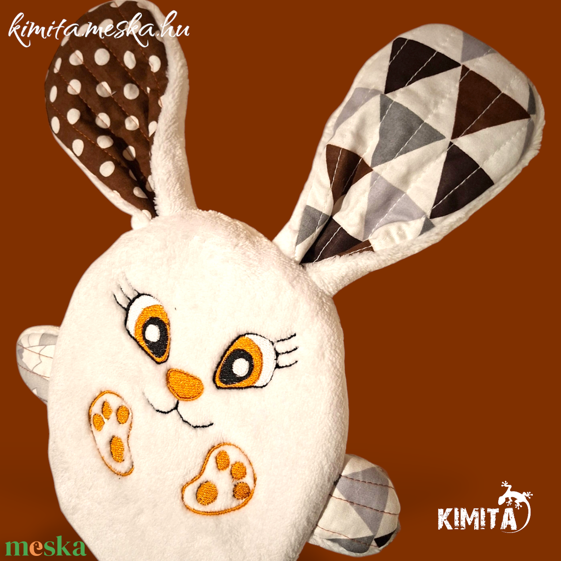 Húsvéti nyuszi zsebbel - ünnepi díszek, dekorációk - húsvéti díszek és dekorációk - húsvéti pénzátadó - Meska.hu