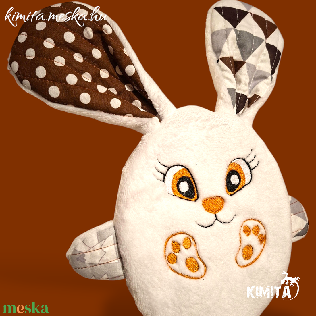 Húsvéti nyuszi zsebbel - ünnepi díszek, dekorációk - húsvéti díszek és dekorációk - húsvéti pénzátadó - Meska.hu