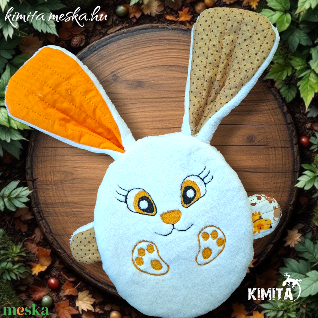 Húsvéti nyuszi zsebbel - ünnepi díszek, dekorációk - húsvéti díszek és dekorációk - húsvéti pénzátadó - Meska.hu