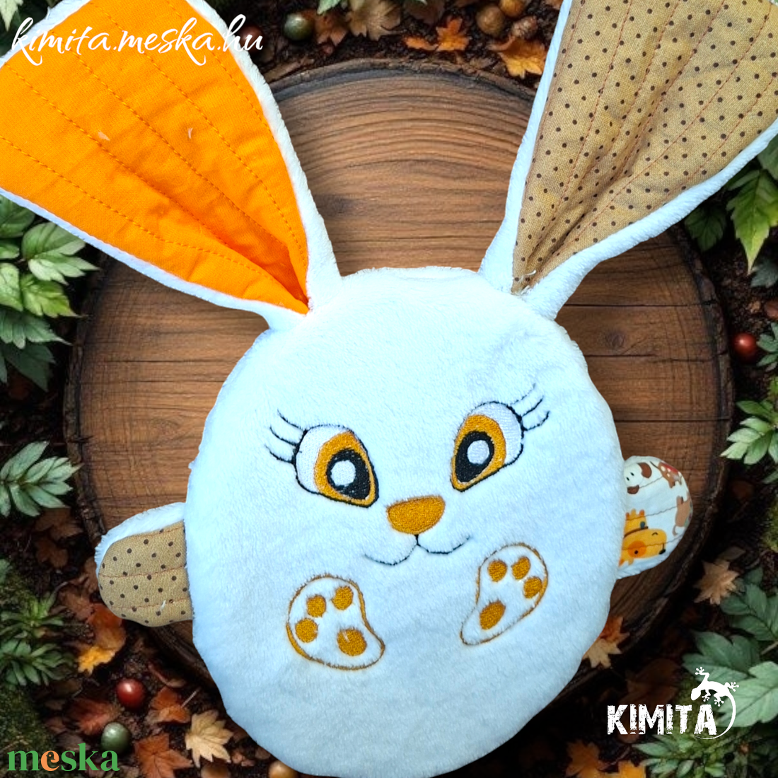 Húsvéti nyuszi zsebbel - ünnepi díszek, dekorációk - húsvéti díszek és dekorációk - húsvéti pénzátadó - Meska.hu