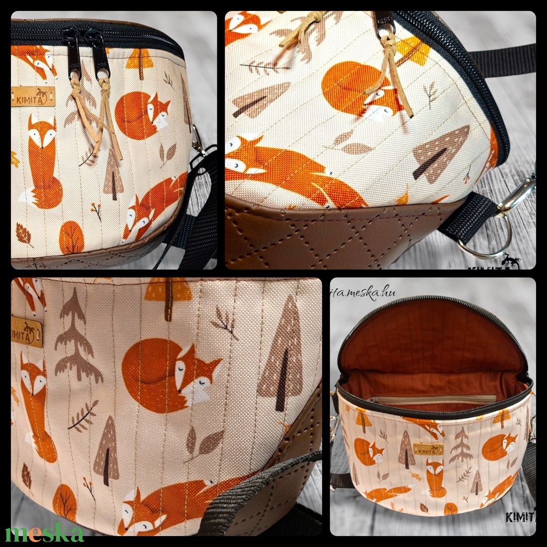 Rókás crossbody táska - táska & tok - kézitáska & válltáska - vállon átvethető táska - Meska.hu