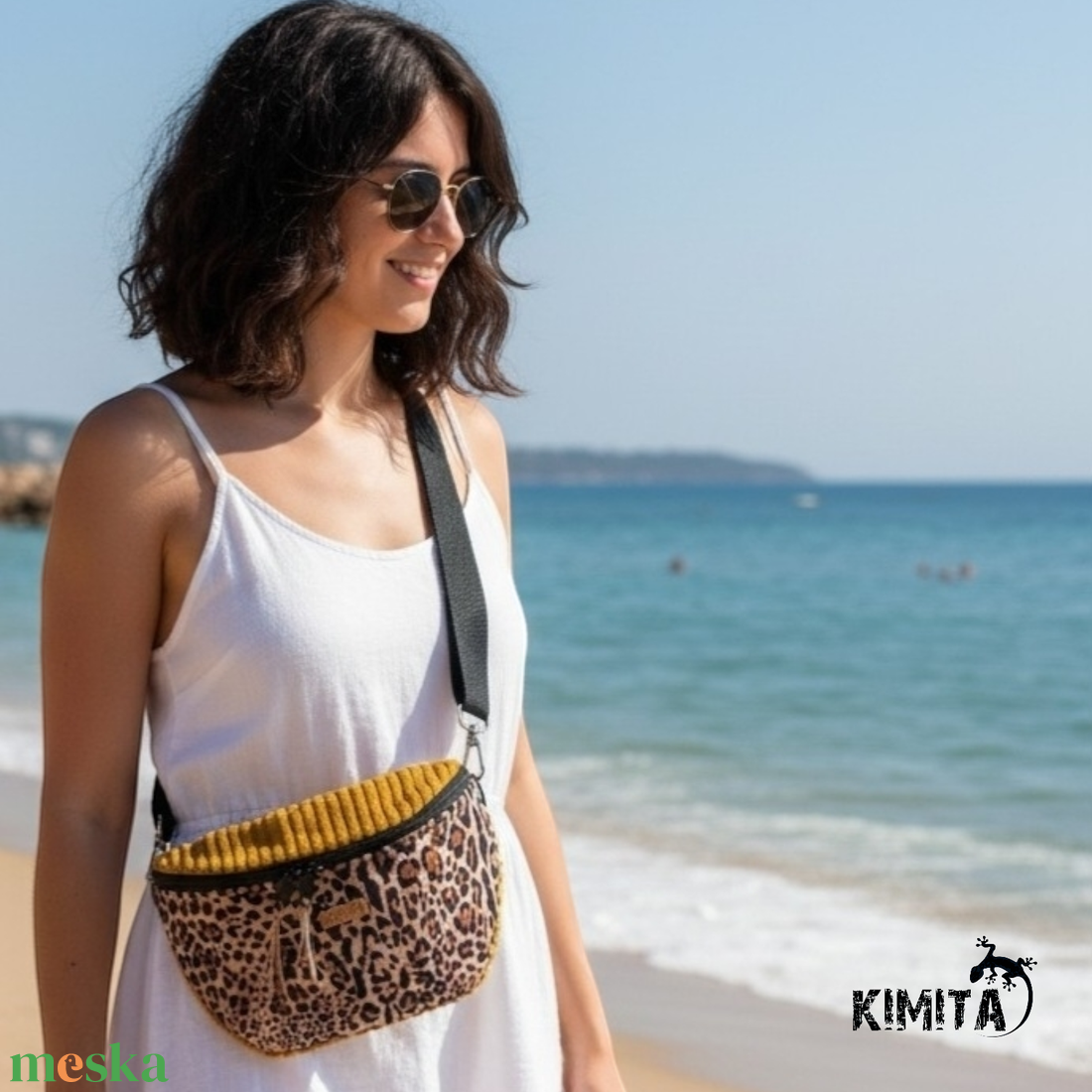 Leopárd crossbody táska - táska & tok - kézitáska & válltáska - vállon átvethető táska - Meska.hu