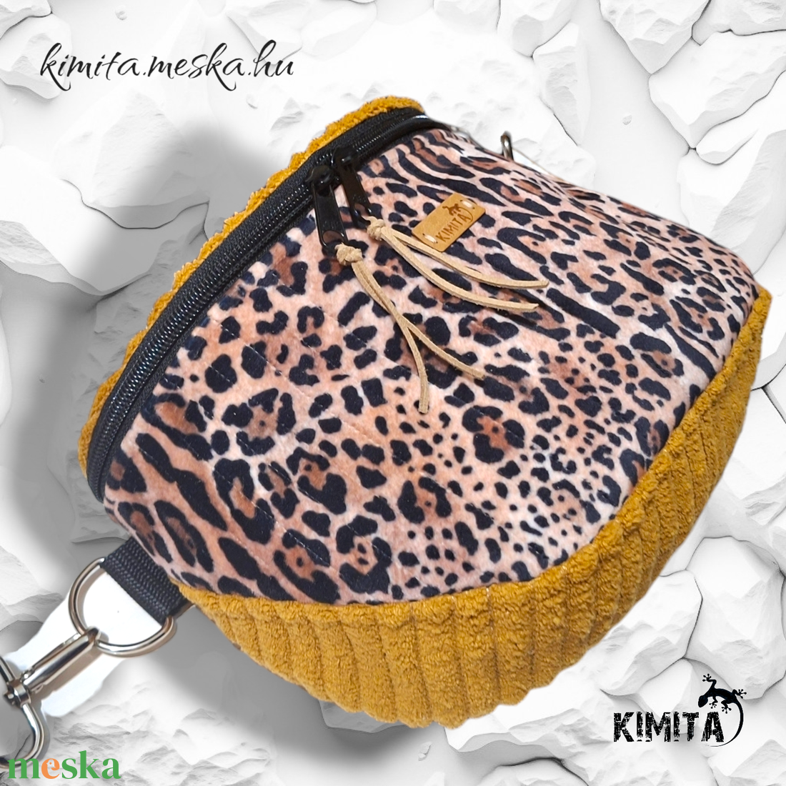 Leopárd crossbody táska - táska & tok - kézitáska & válltáska - vállon átvethető táska - Meska.hu
