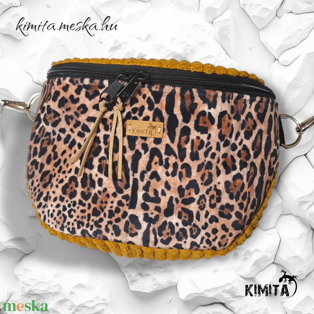 Leopárd crossbody táska - táska & tok - kézitáska & válltáska - vállon átvethető táska - Meska.hu