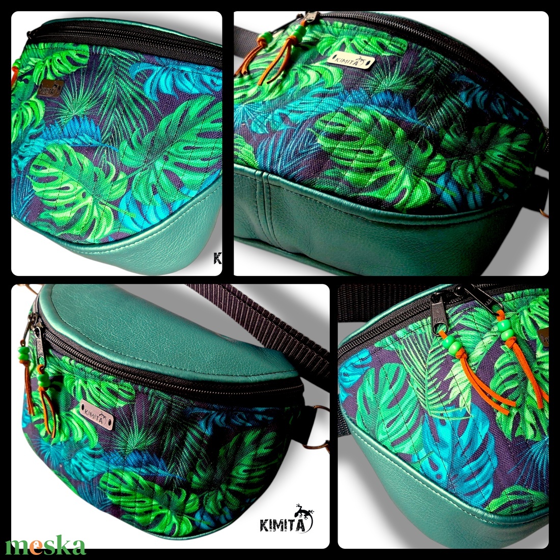 Levél mintás crossbody táska - táska & tok - kézitáska & válltáska - vállon átvethető táska - Meska.hu