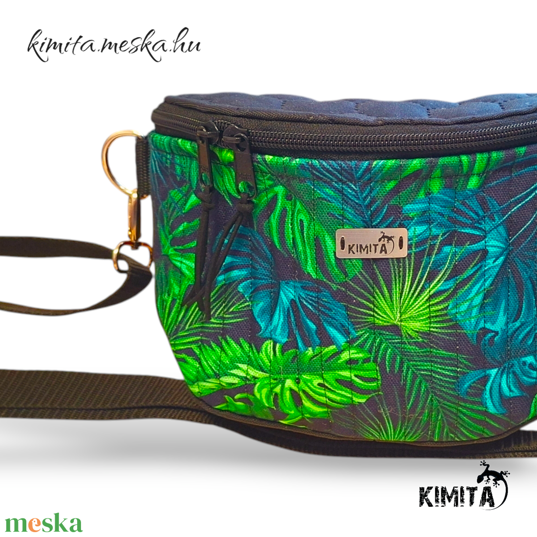 Levél mintás crossbody táska - táska & tok - kézitáska & válltáska - vállon átvethető táska - Meska.hu