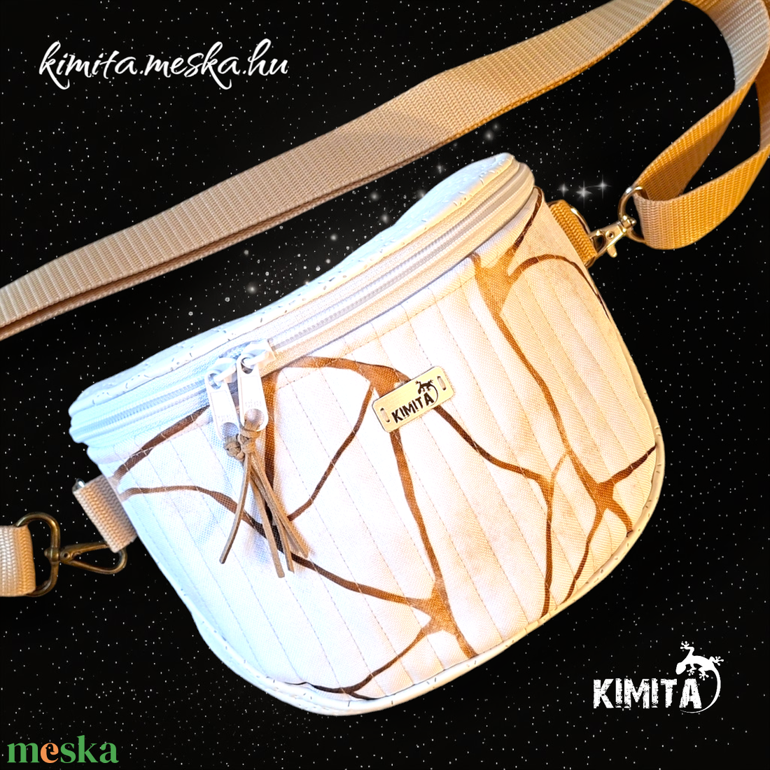 Márványos crossbody táska - táska & tok - kézitáska & válltáska - vállon átvethető táska - Meska.hu