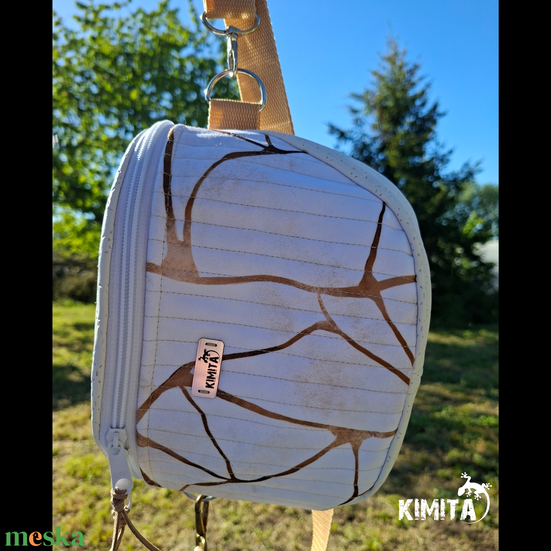 Márványos crossbody táska - táska & tok - kézitáska & válltáska - vállon átvethető táska - Meska.hu