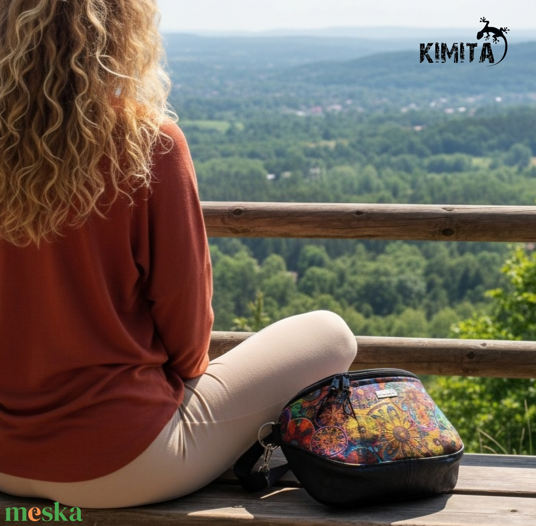 Mandalás crossbody táska - táska & tok - kézitáska & válltáska - vállon átvethető táska - Meska.hu