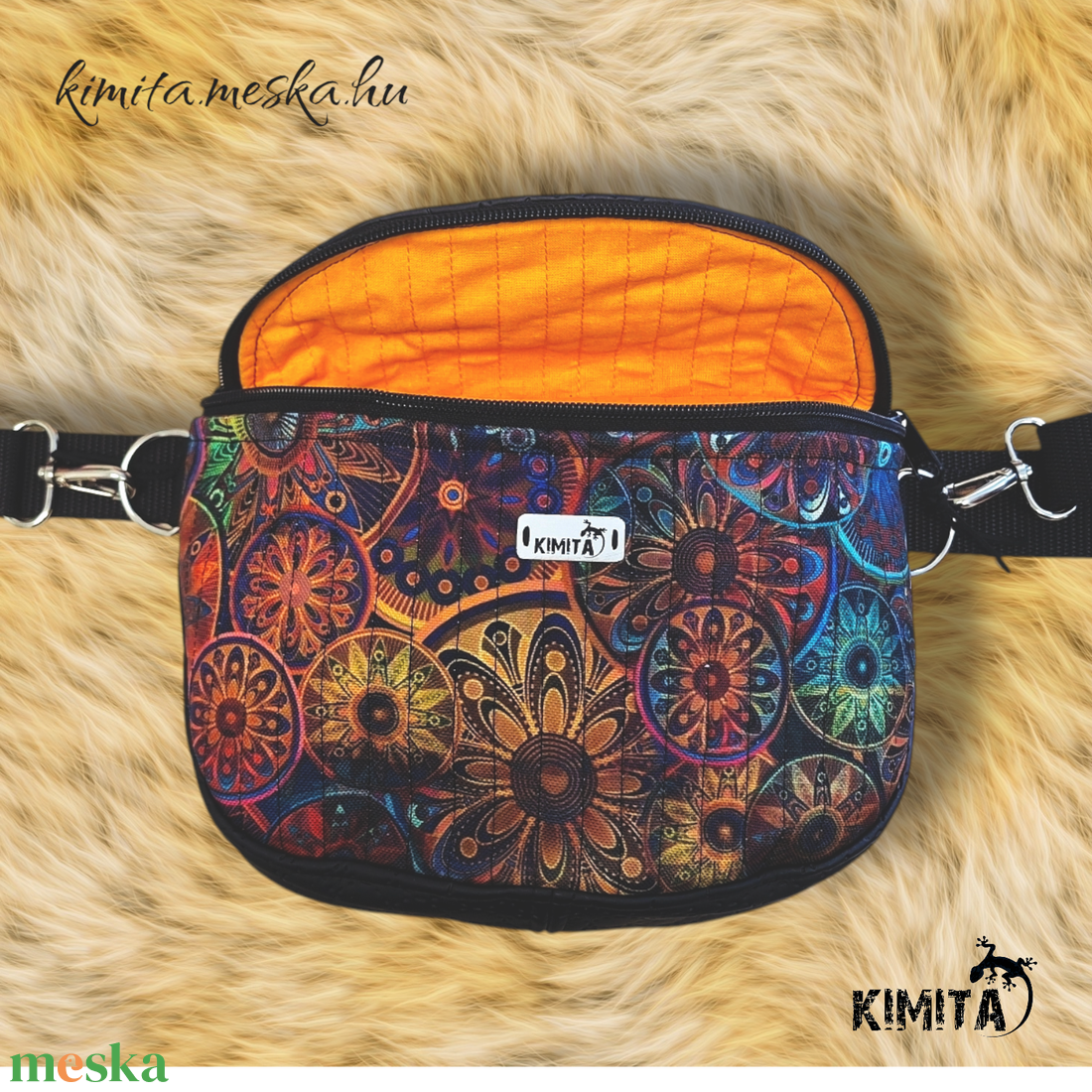 Mandalás crossbody táska - táska & tok - kézitáska & válltáska - vállon átvethető táska - Meska.hu