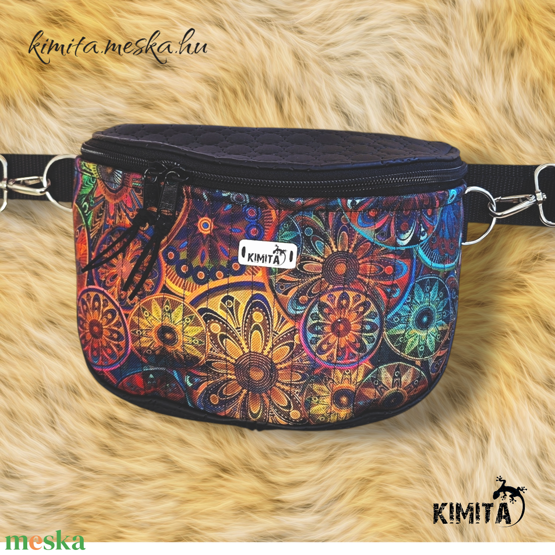 Mandalás crossbody táska - táska & tok - kézitáska & válltáska - vállon átvethető táska - Meska.hu