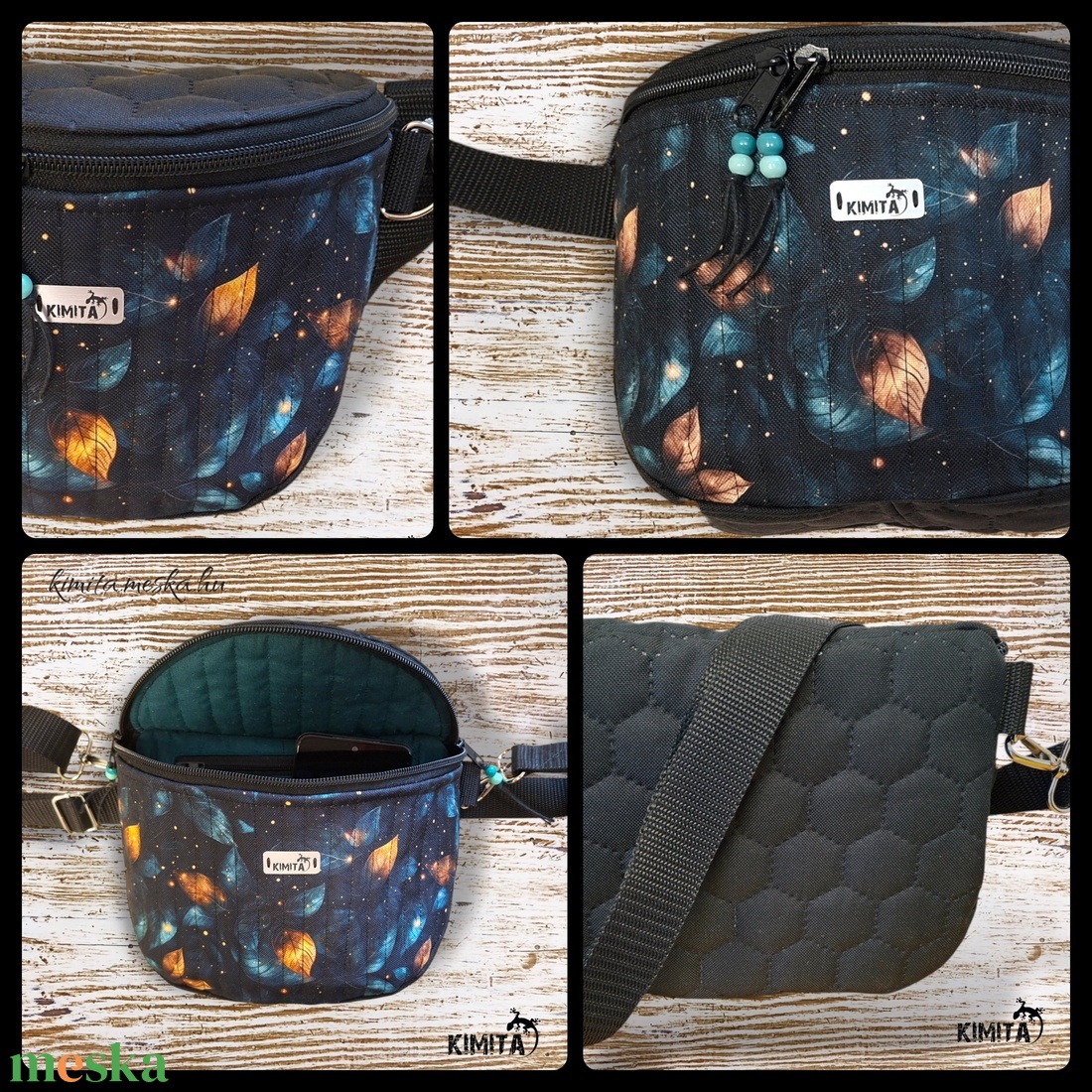 Levél mintás crossbody táska - táska & tok - kézitáska & válltáska - vállon átvethető táska - Meska.hu