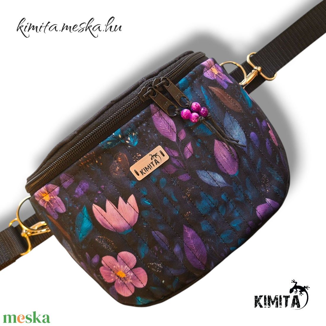 Levél mintás crossbody táska - táska & tok - kézitáska & válltáska - vállon átvethető táska - Meska.hu