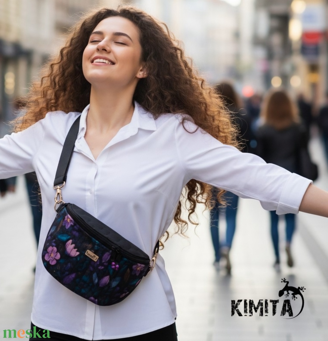 Levél mintás crossbody táska - táska & tok - kézitáska & válltáska - vállon átvethető táska - Meska.hu