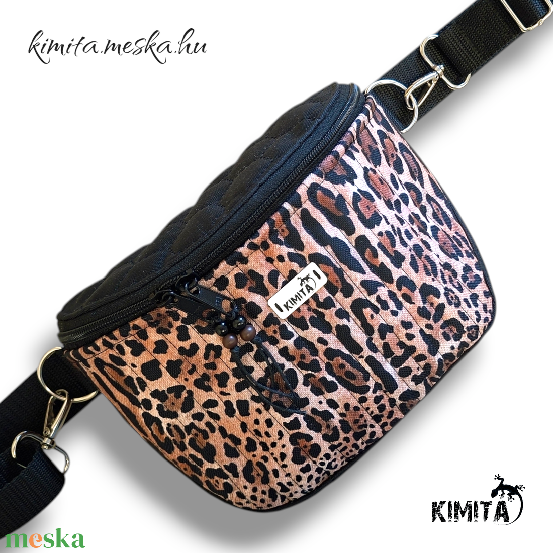 Leopárd mintás crossbody táska - táska & tok - kézitáska & válltáska - vállon átvethető táska - Meska.hu