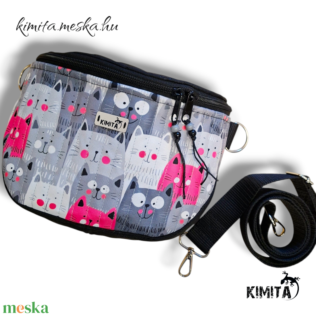 Cicás crossbody táska - táska & tok - kézitáska & válltáska - vállon átvethető táska - Meska.hu
