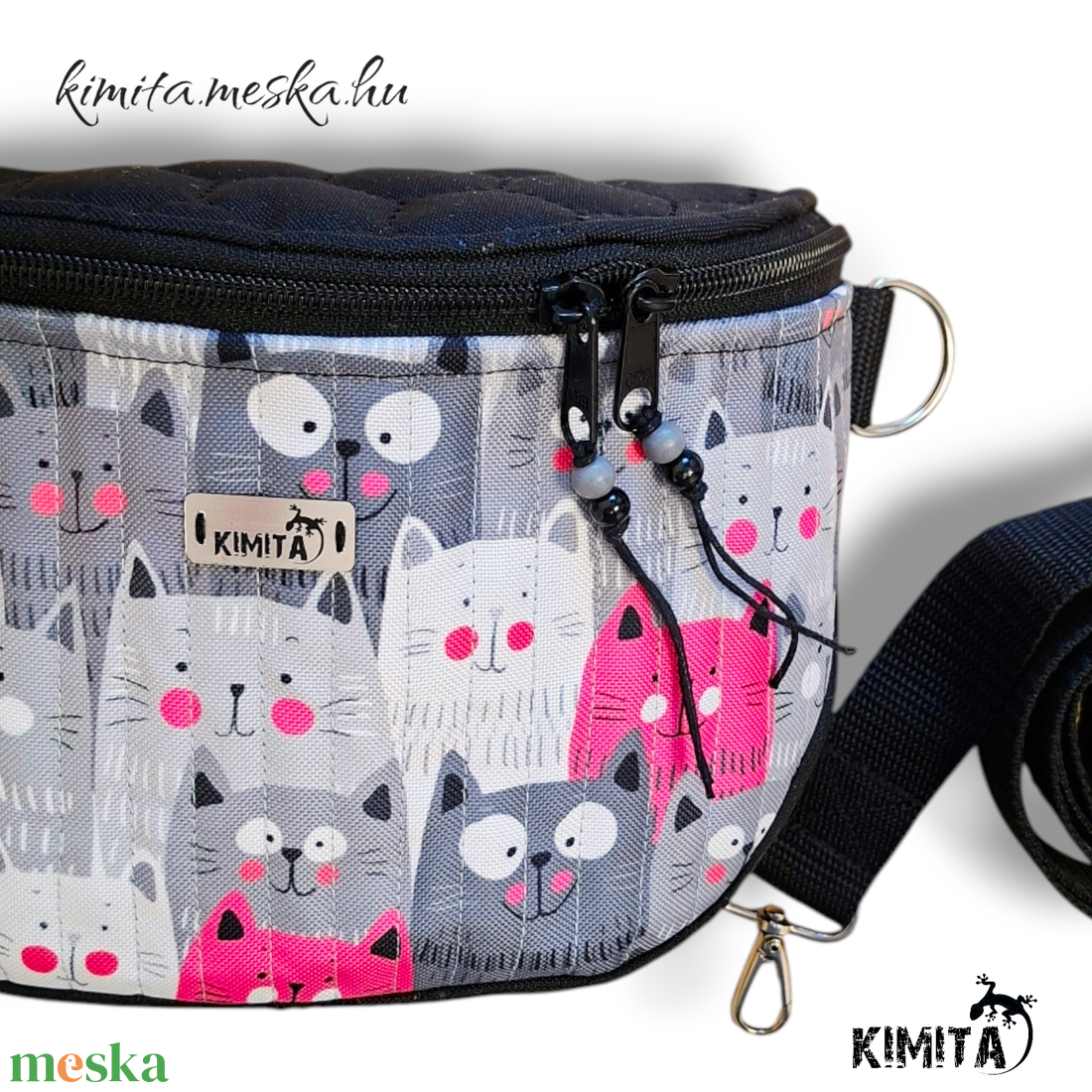 Cicás crossbody táska - táska & tok - kézitáska & válltáska - vállon átvethető táska - Meska.hu