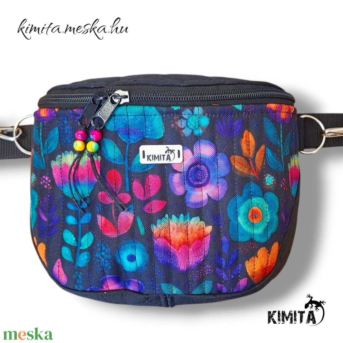 Virágok crossbody táska - táska & tok - kézitáska & válltáska - vállon átvethető táska - Meska.hu