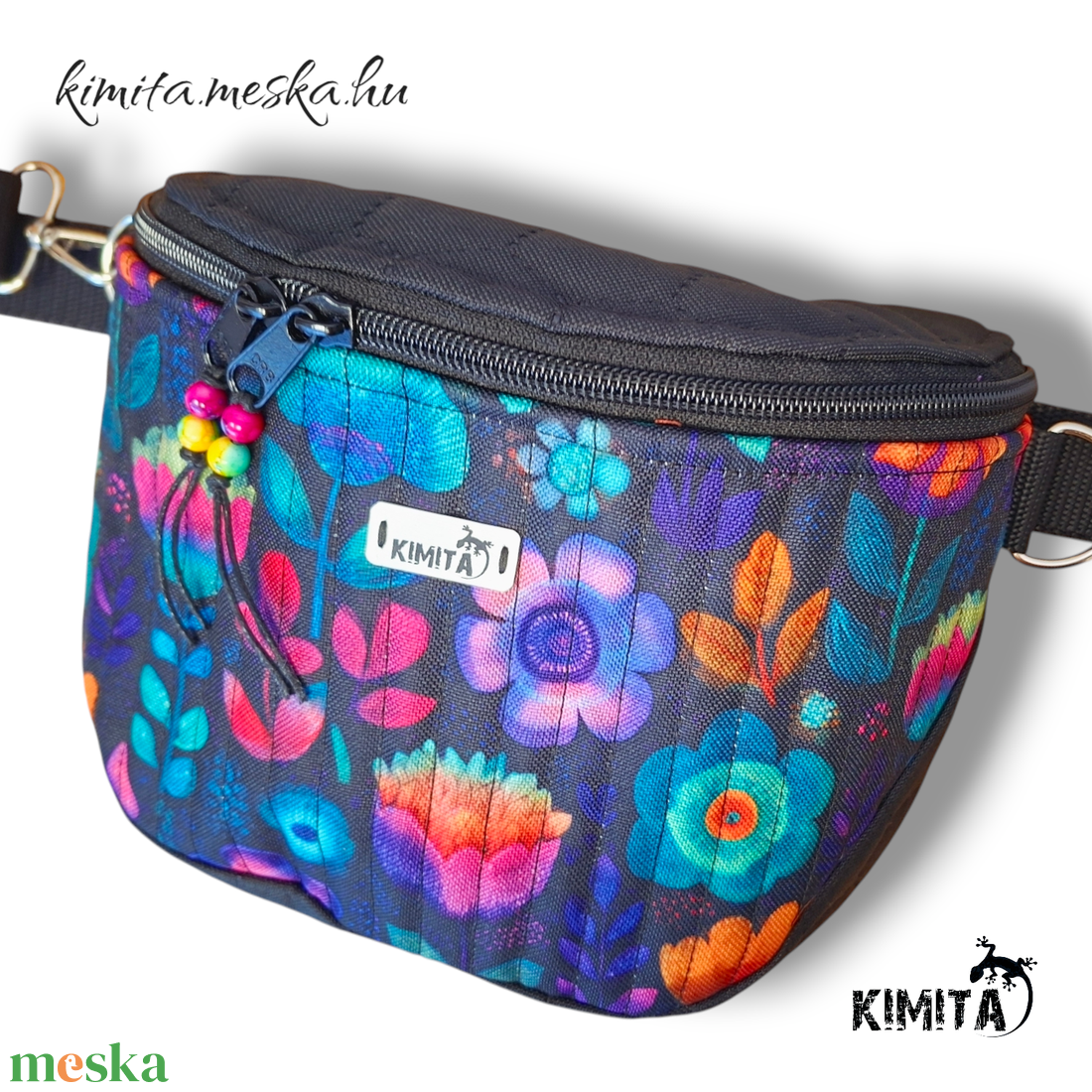 Virágok crossbody táska - táska & tok - kézitáska & válltáska - vállon átvethető táska - Meska.hu