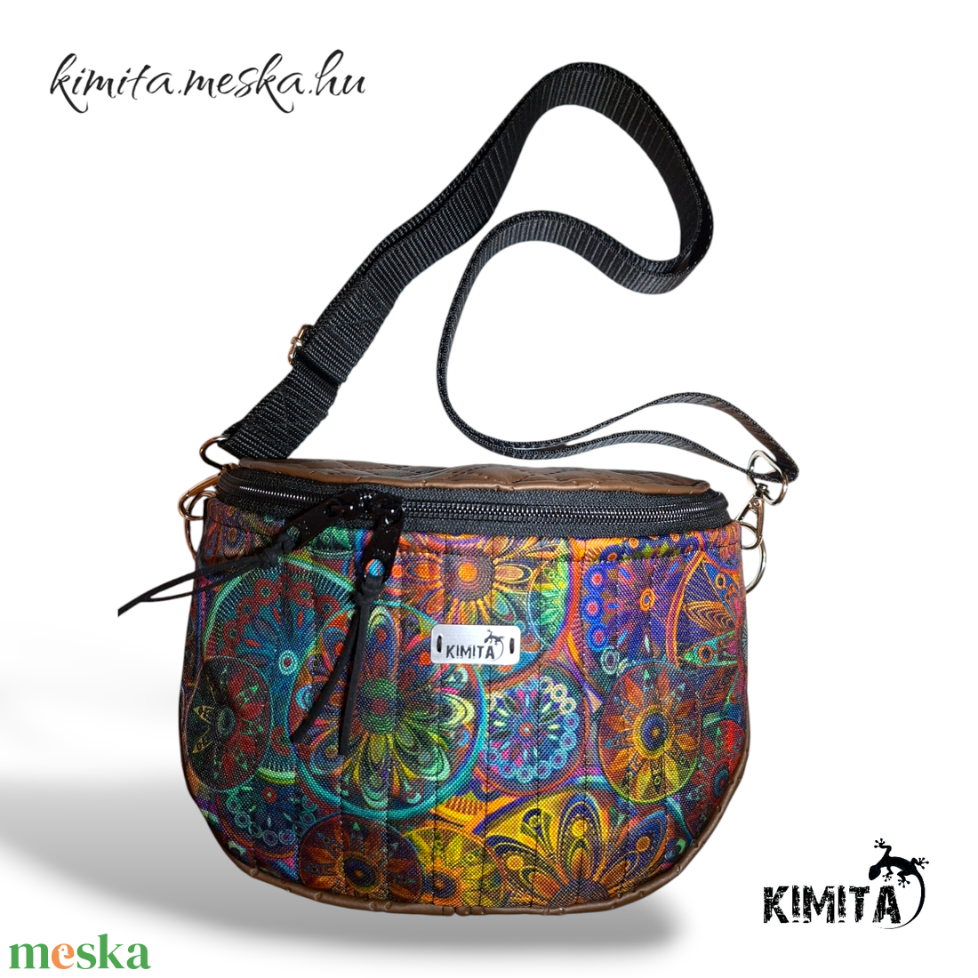 Mandalás crossbody táska - táska & tok - kézitáska & válltáska - vállon átvethető táska - Meska.hu
