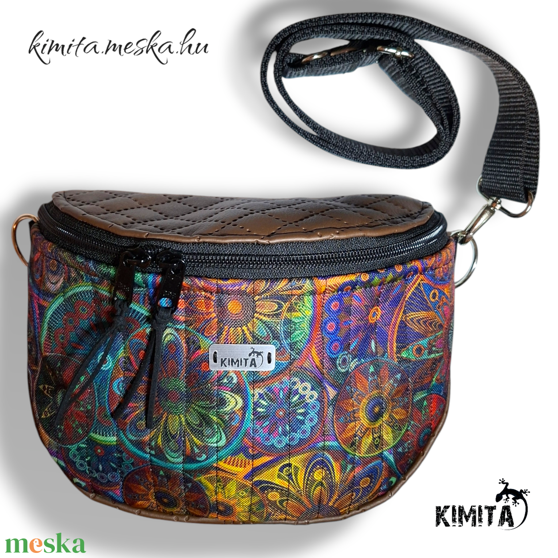 Mandalás crossbody táska - táska & tok - kézitáska & válltáska - vállon átvethető táska - Meska.hu
