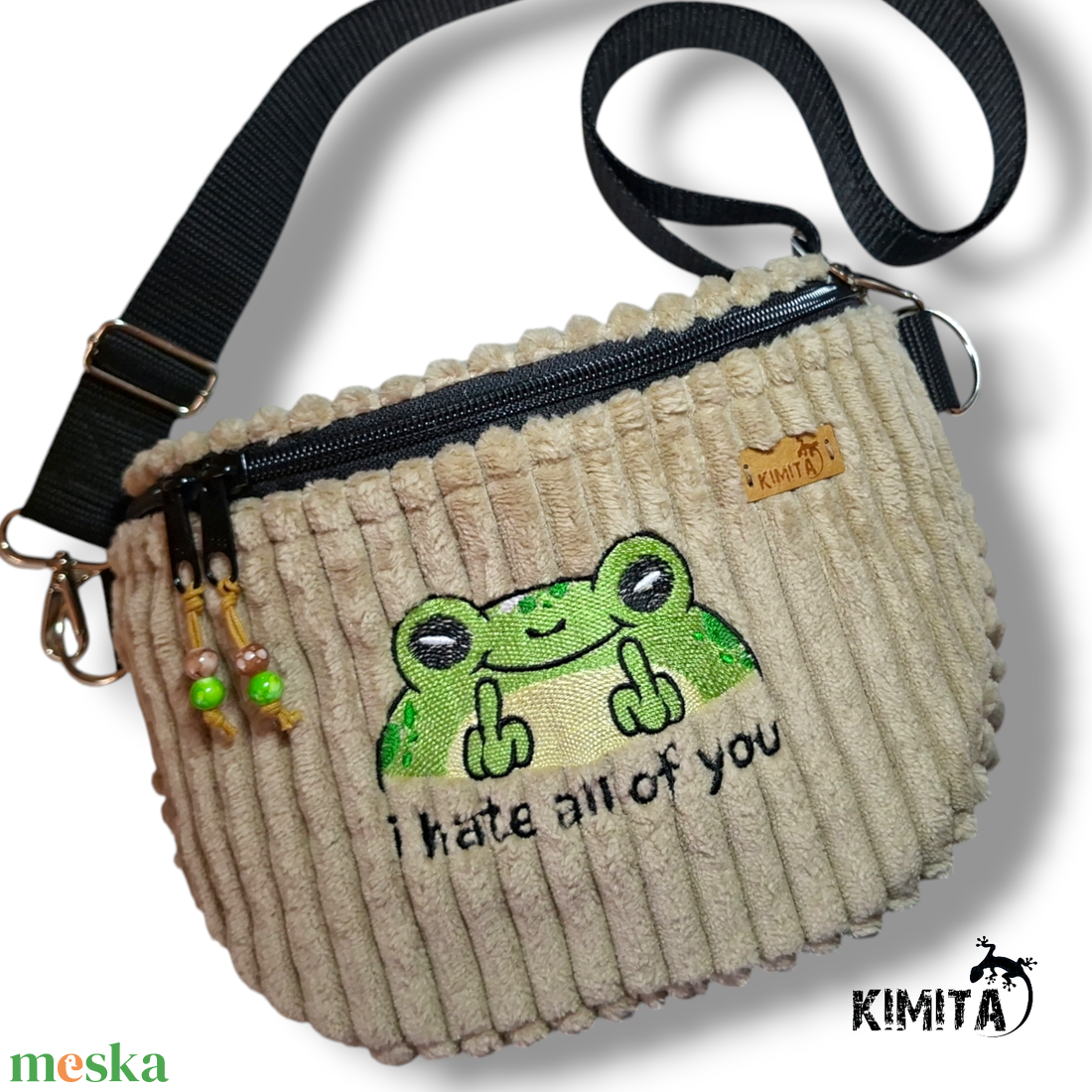 Békás crossbody táska - táska & tok - kézitáska & válltáska - vállon átvethető táska - Meska.hu