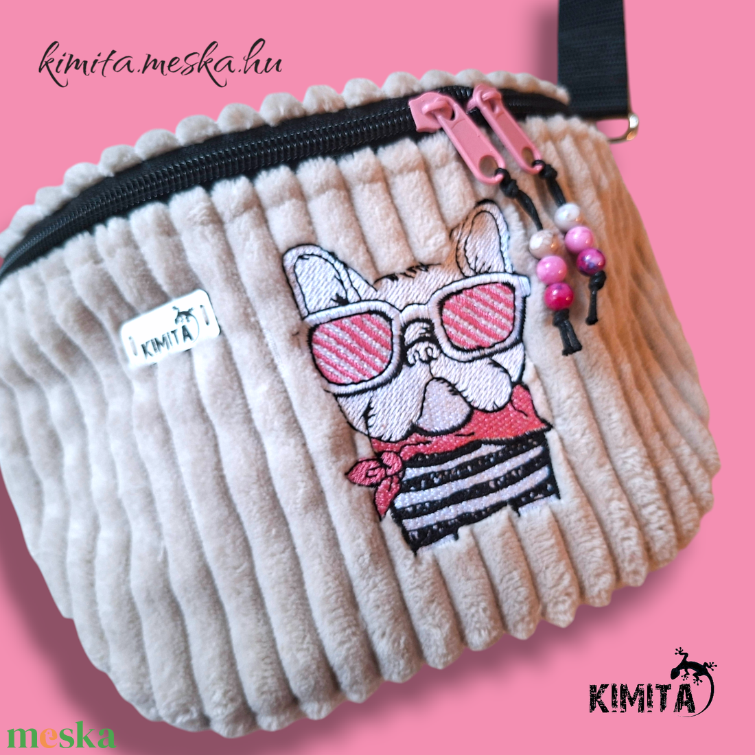 Kutyás crossbody táska - táska & tok - kézitáska & válltáska - vállon átvethető táska - Meska.hu