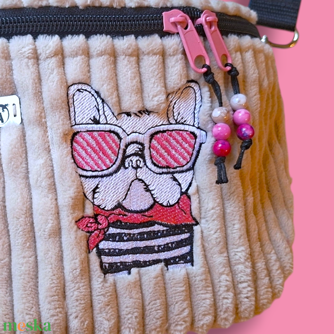 Kutyás crossbody táska - táska & tok - kézitáska & válltáska - vállon átvethető táska - Meska.hu