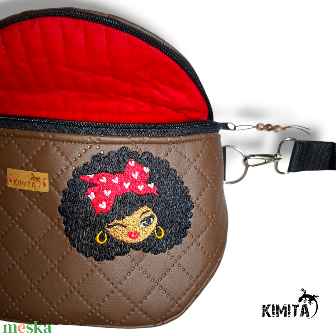 Afro hairstyl crossbody táska - táska & tok - kézitáska & válltáska - vállon átvethető táska - Meska.hu