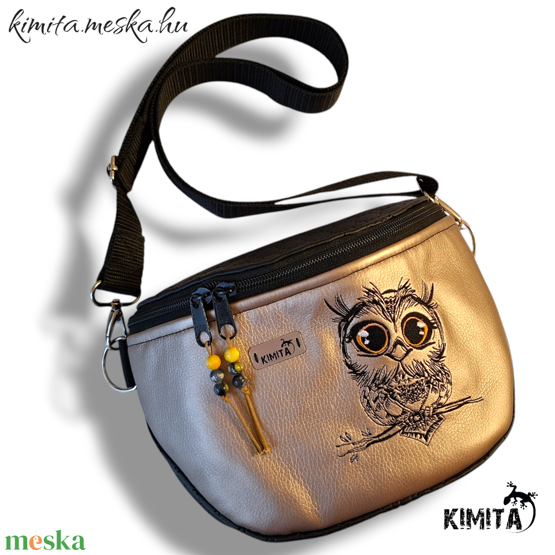 crossbody táska-bagoly - táska & tok - kézitáska & válltáska - vállon átvethető táska - Meska.hu