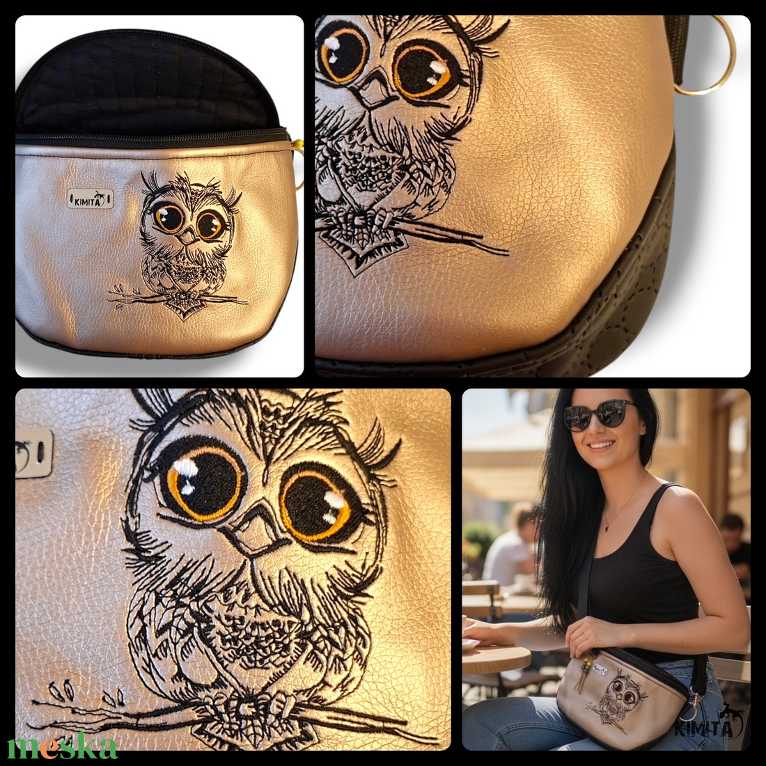 crossbody táska-bagoly - táska & tok - kézitáska & válltáska - vállon átvethető táska - Meska.hu