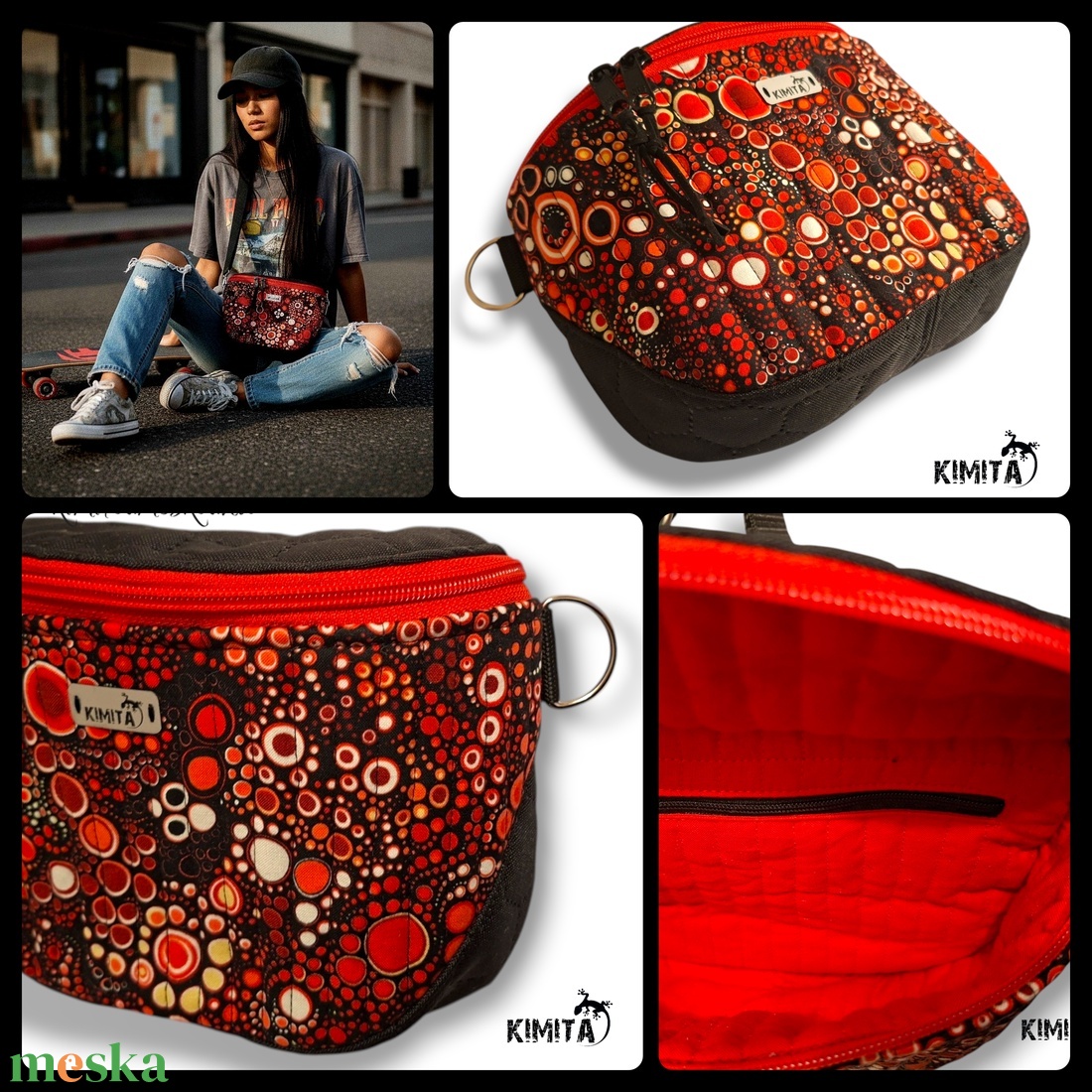 Buborék mintás crossbody táska - táska & tok - kézitáska & válltáska - vállon átvethető táska - Meska.hu