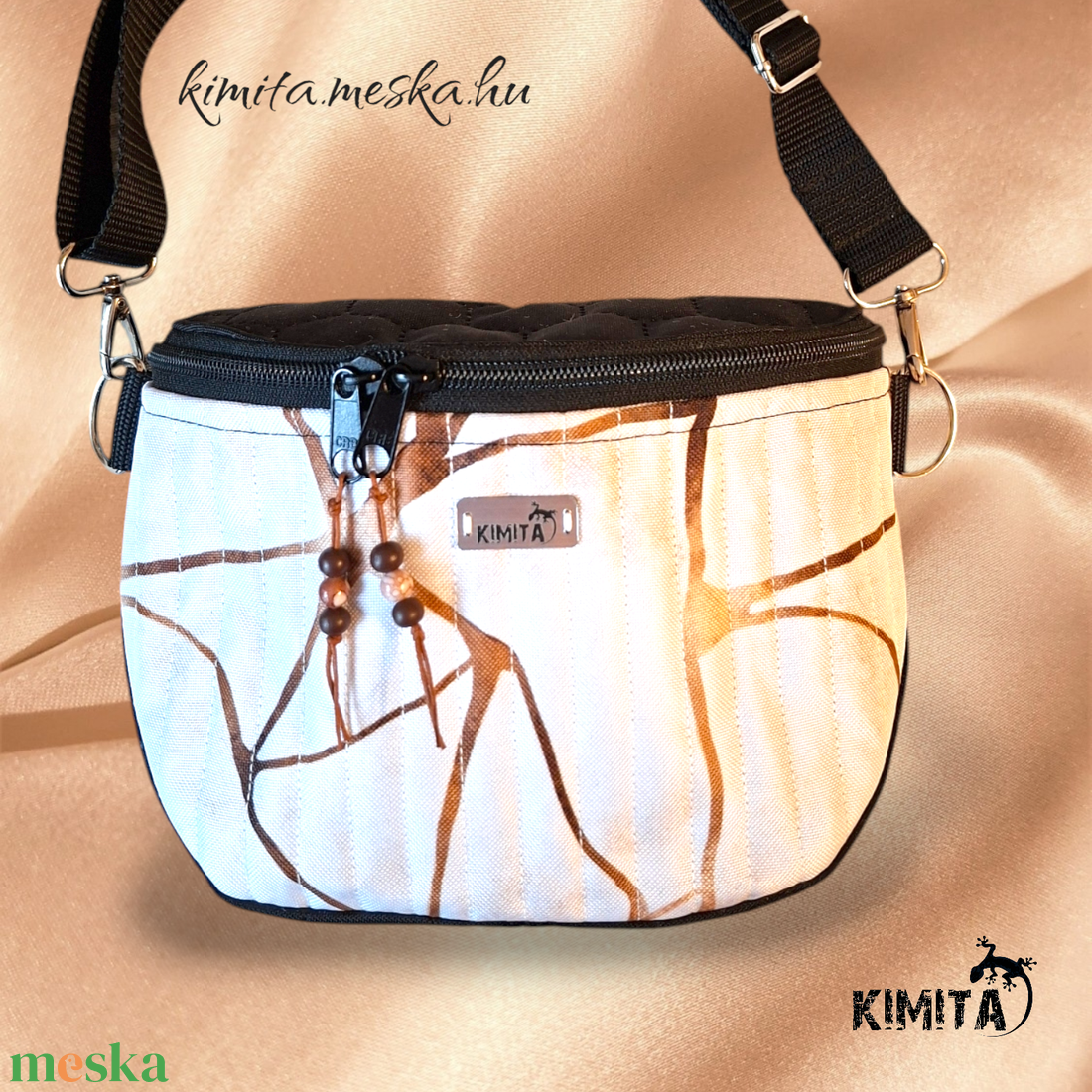 Márványos crossbody táska - táska & tok - kézitáska & válltáska - vállon átvethető táska - Meska.hu