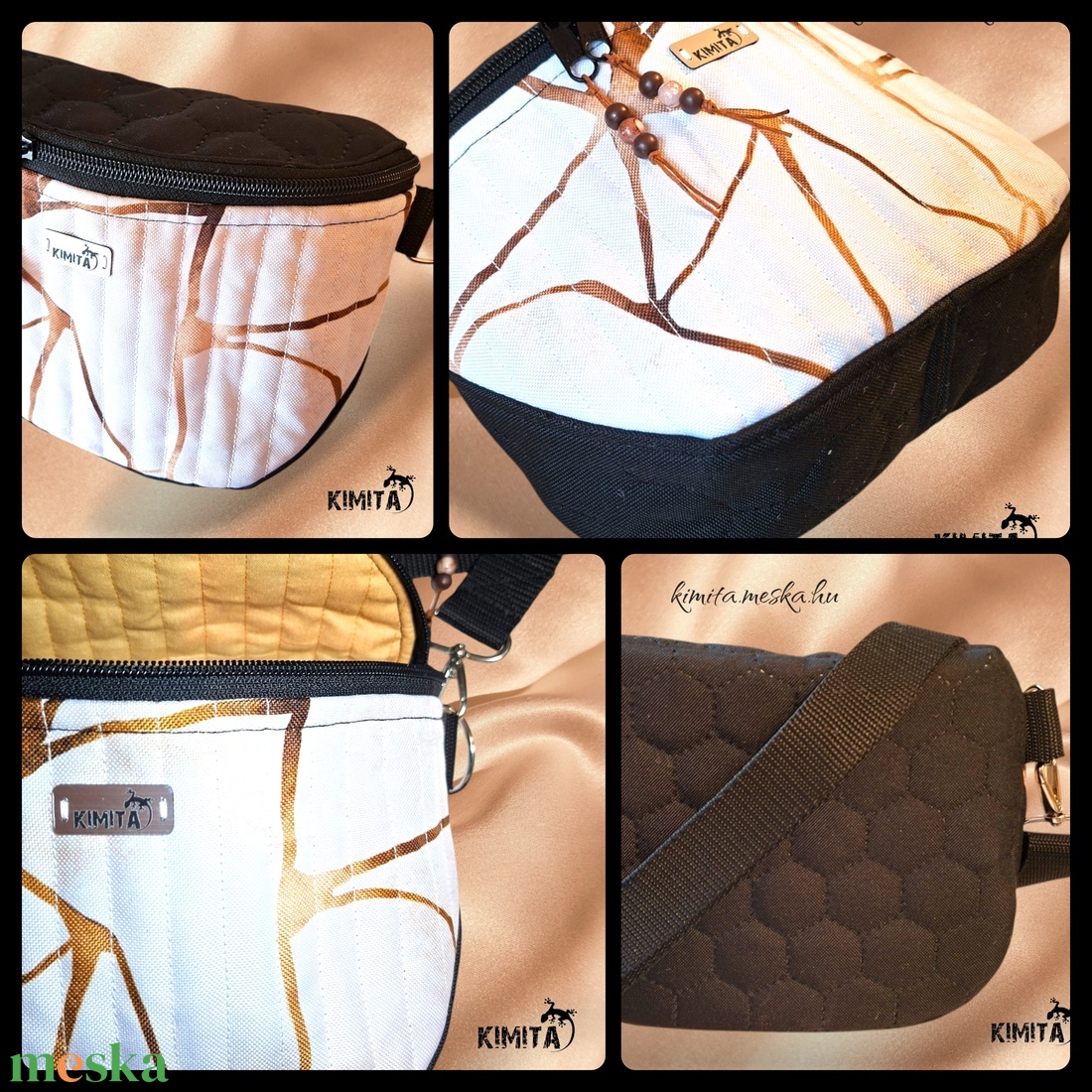 Márványos crossbody táska - táska & tok - kézitáska & válltáska - vállon átvethető táska - Meska.hu