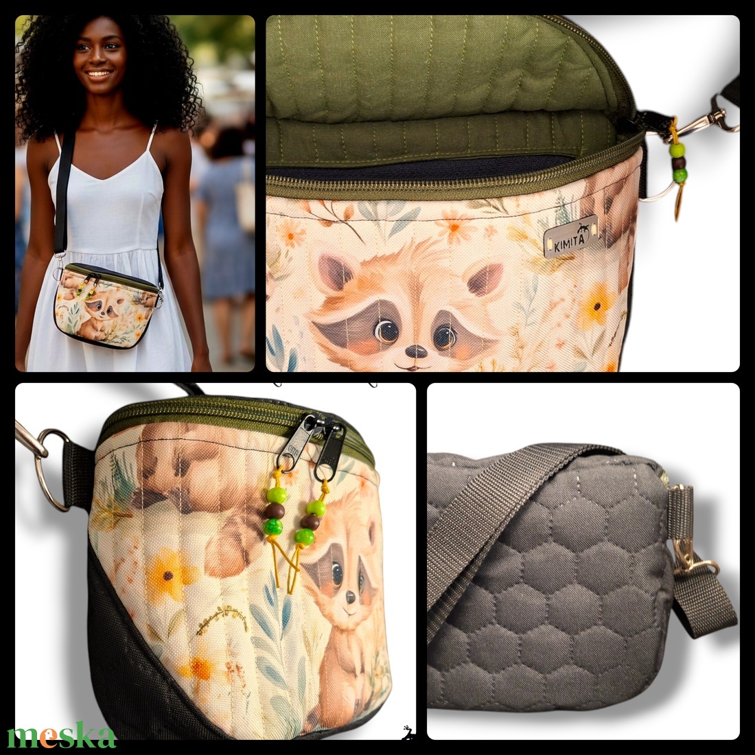 Mosómacis crossbody táska - táska & tok - kézitáska & válltáska - vállon átvethető táska - Meska.hu
