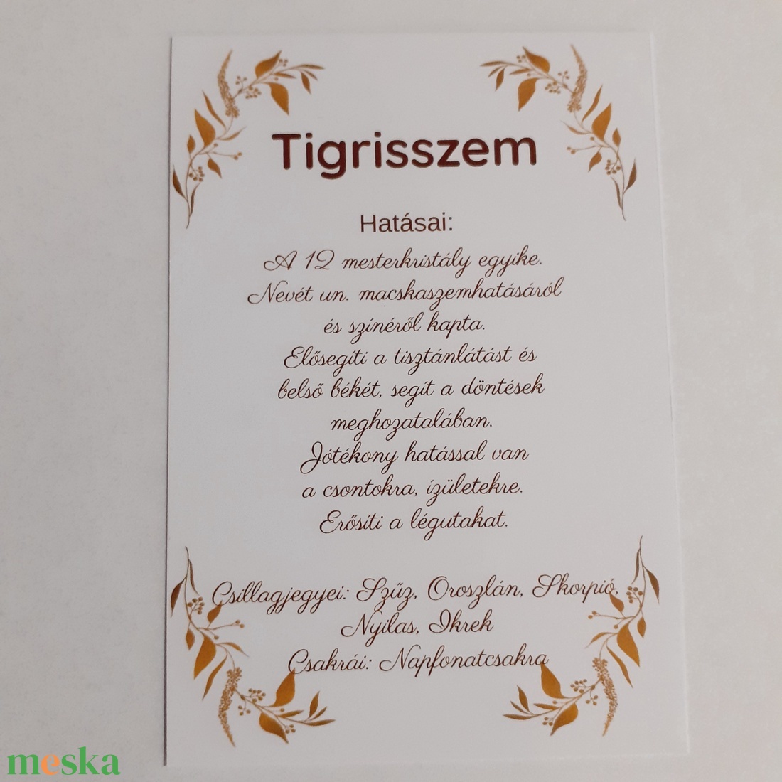 Matt tigrisszem ásvány karkötő - ékszer - karkötő - gyöngyös karkötő - Meska.hu