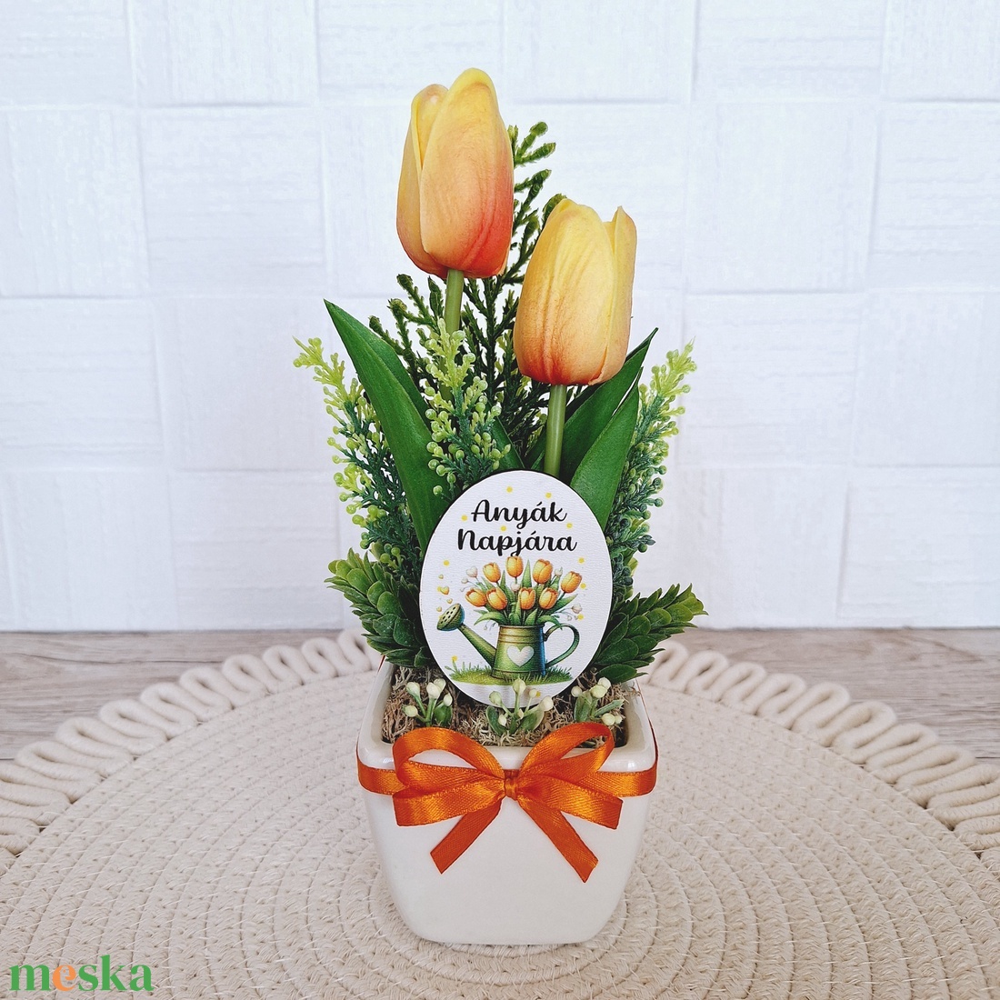 Anyák napi tulipán-sárga - otthon & életmód - dekoráció - asztal és polc dekoráció - asztaldísz - Meska.hu Anyák napi tulipán-sárga - otthon & életmód - dekoráció - asztal és polc dekoráció - asztaldísz - Meska.hu