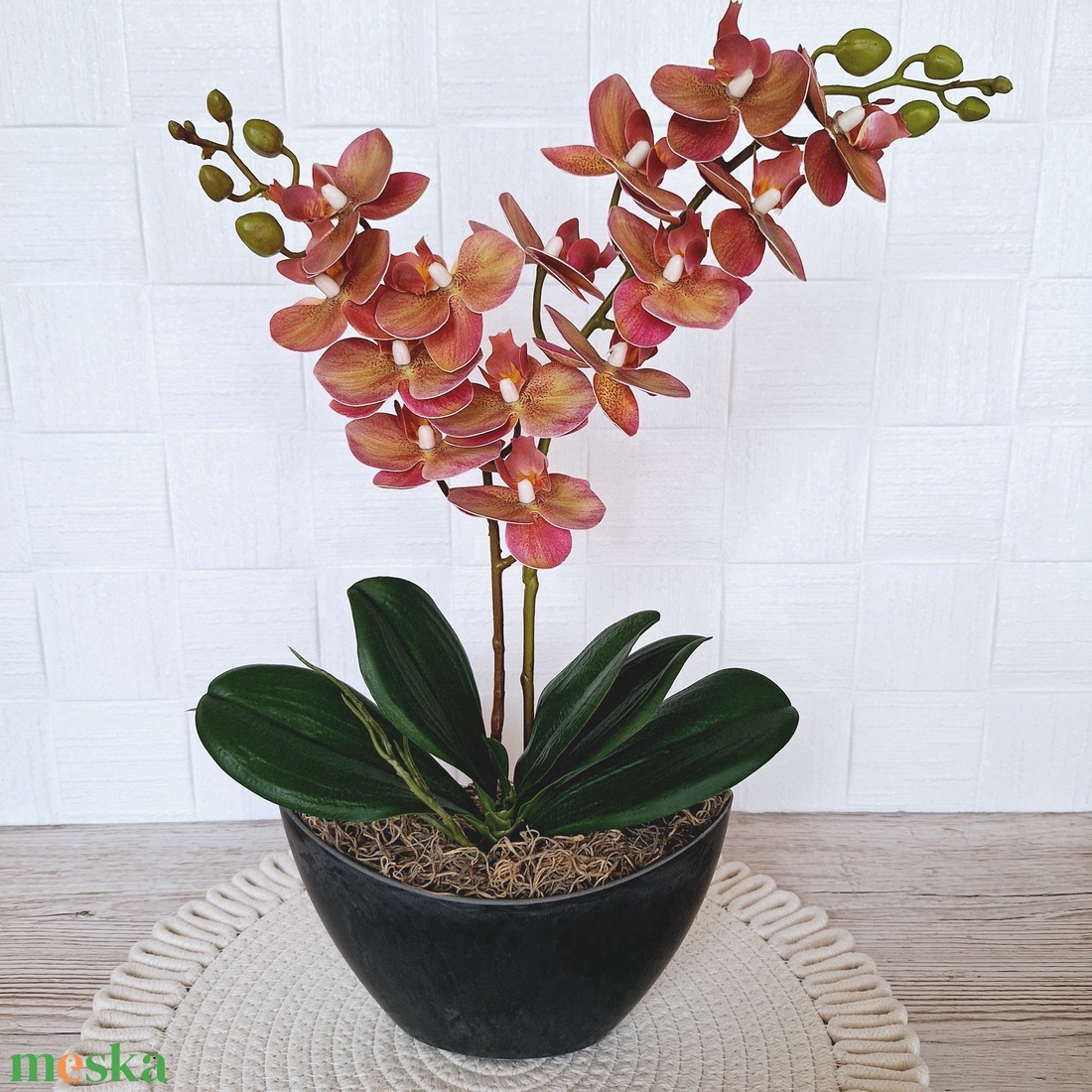 Két szálas élethű orchidea dekoráció - otthon & életmód - dekoráció - asztal és polc dekoráció - asztaldísz - Meska.hu Két szálas élethű orchidea dekoráció - otthon & életmód - dekoráció - asztal és polc dekoráció - asztaldísz - Meska.hu