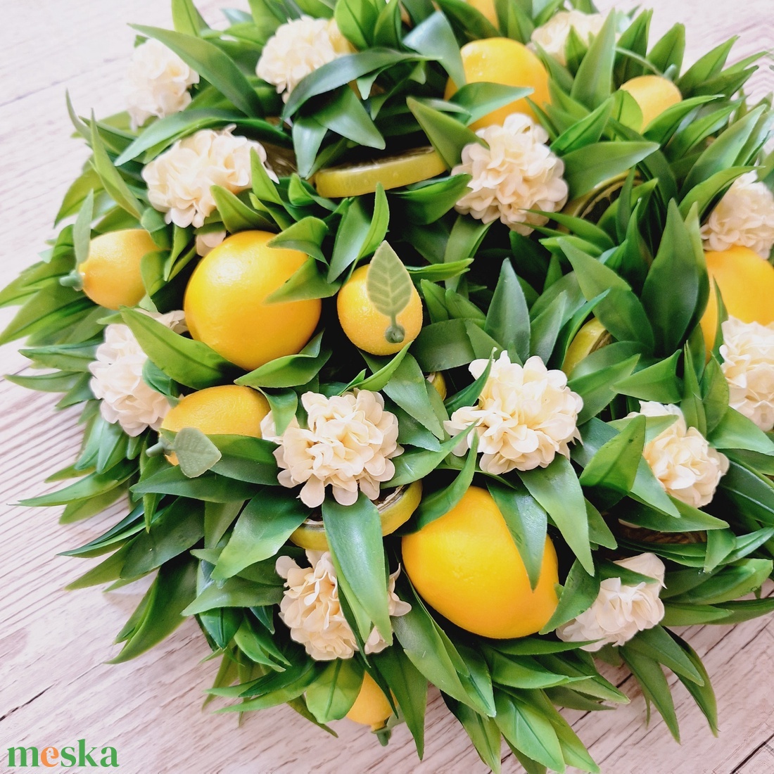 Nyári ajtódísz-citrom - otthon & életmód - dekoráció - ajtó- és ablak dekoráció - ajtódísz & kopogtató - Meska.hu