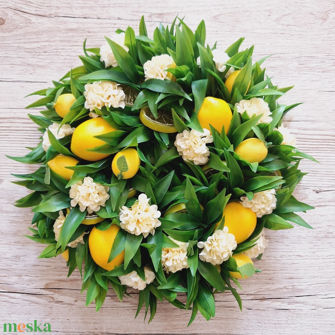 Nyári ajtódísz-citrom - otthon & életmód - dekoráció - ajtó- és ablak dekoráció - ajtódísz & kopogtató - Meska.hu