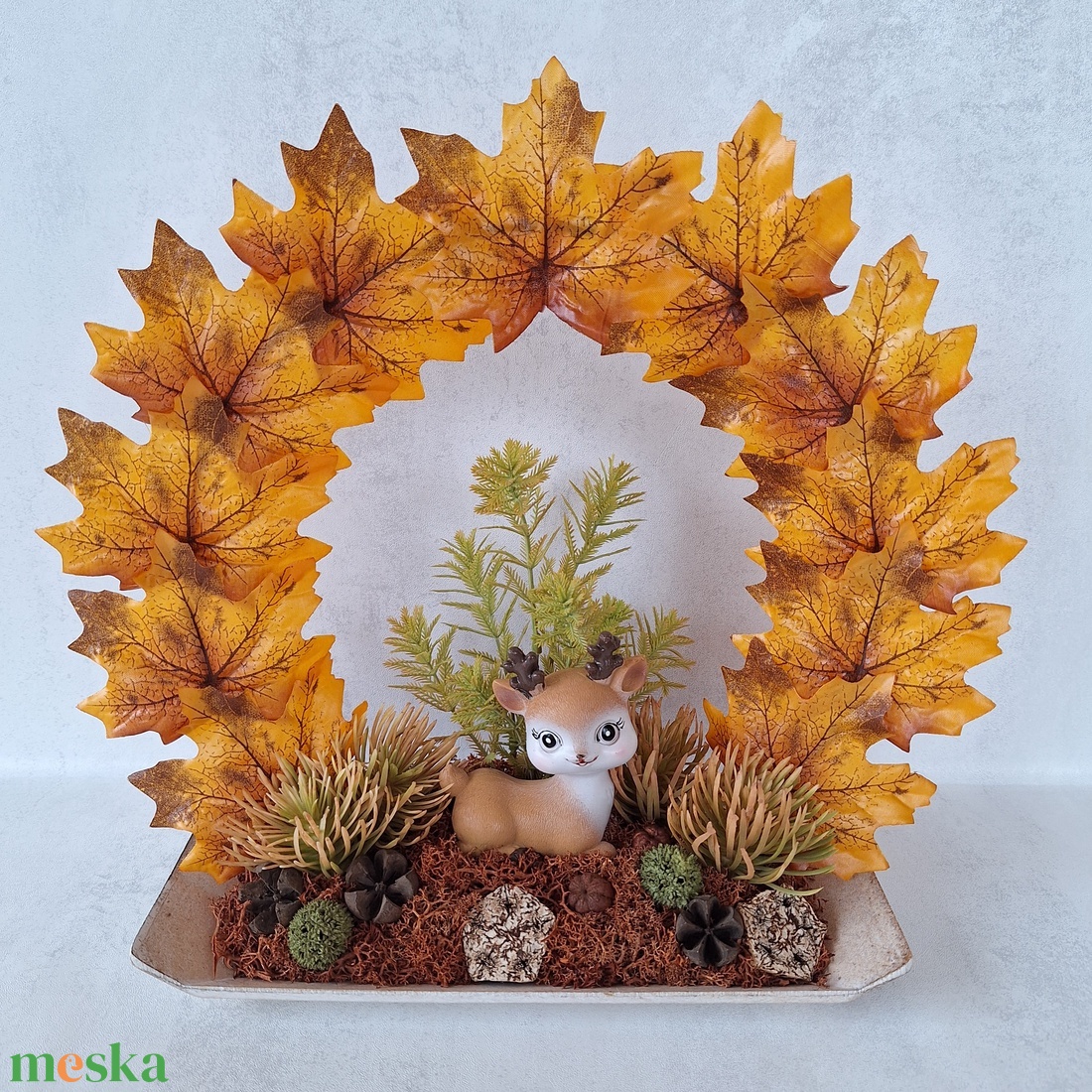 Ledes őszi dekoráció szarvassal - otthon & életmód - dekoráció - asztal és polc dekoráció - asztaldísz - Meska.hu Ledes őszi dekoráció szarvassal - otthon & életmód - dekoráció - asztal és polc dekoráció - asztaldísz - Meska.hu