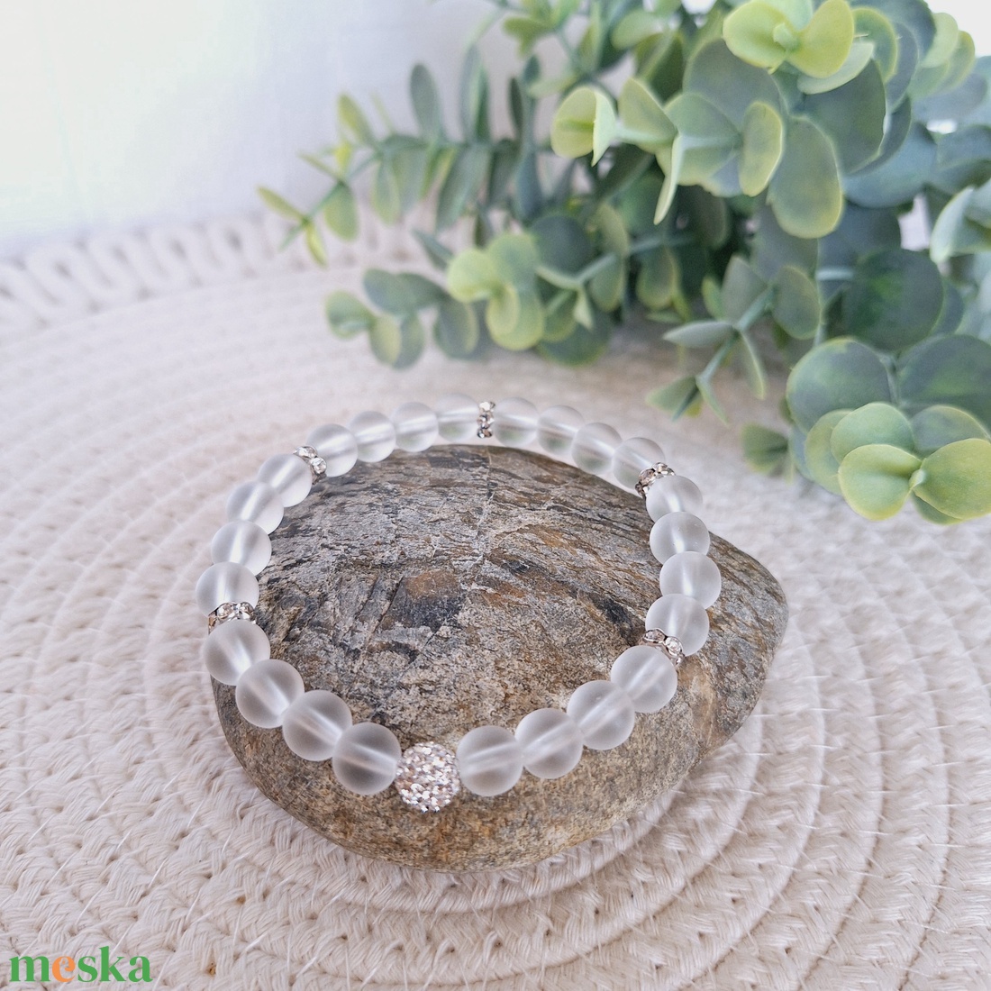 Csodás hegyikristály ásvány karkötő II. - ékszer - karkötő - gyöngyös karkötő - Meska.hu