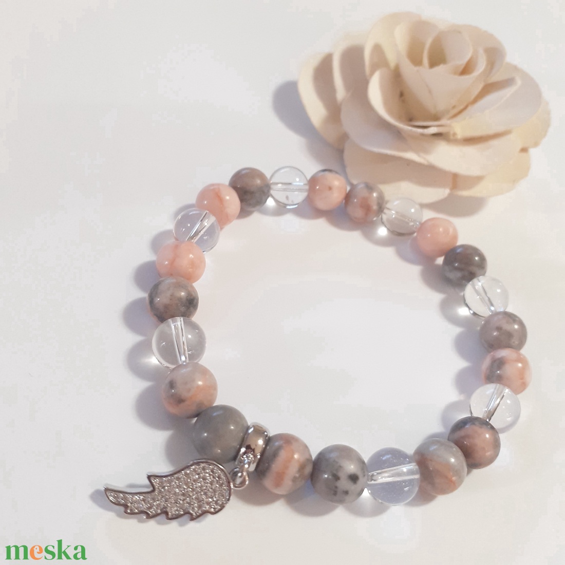 Hegyikristály és zebrajáspis ásvány karkötő - ékszer - karkötő - gyöngyös karkötő - Meska.hu Hegyikristály és zebrajáspis ásvány karkötő - ékszer - karkötő - gyöngyös karkötő - Meska.hu