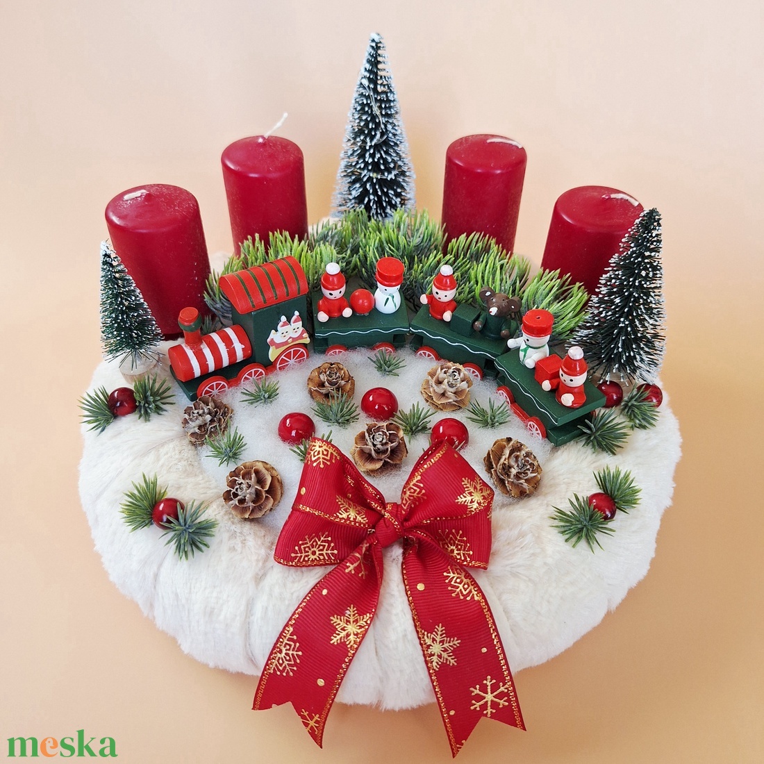 Ledes adventi koszorú - karácsony - adventi díszek - adventi koszorú - Meska.hu Ledes adventi koszorú - karácsony - adventi díszek - adventi koszorú - Meska.hu