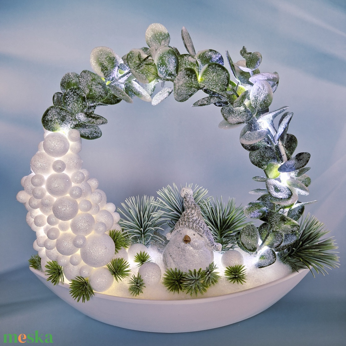 Ledes téli dekoráció II. - karácsony - karácsonyi lakásdekoráció - karácsonyi fénydekoráció - Meska.hu