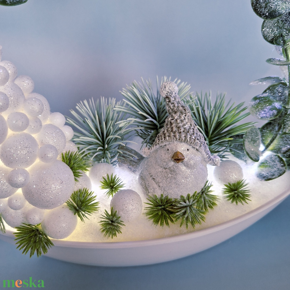 Ledes téli dekoráció II. - karácsony - karácsonyi lakásdekoráció - karácsonyi fénydekoráció - Meska.hu