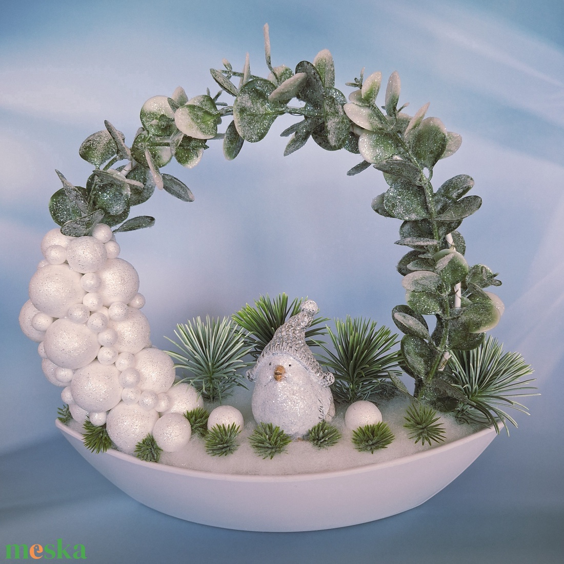 Ledes téli dekoráció  - karácsony - karácsonyi lakásdekoráció - karácsonyi fénydekoráció - Meska.hu