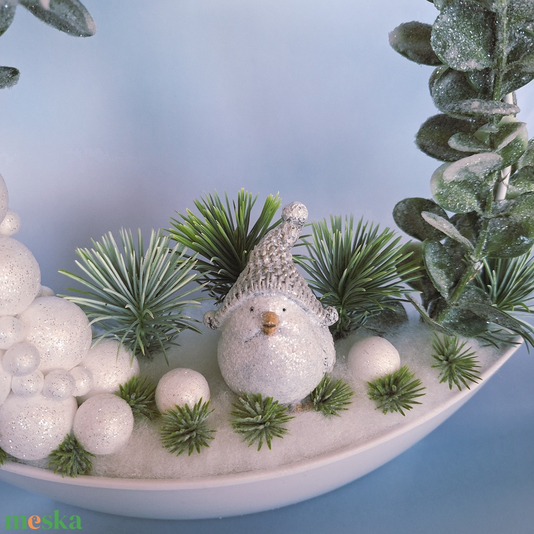 Ledes téli dekoráció  - karácsony - karácsonyi lakásdekoráció - karácsonyi fénydekoráció - Meska.hu