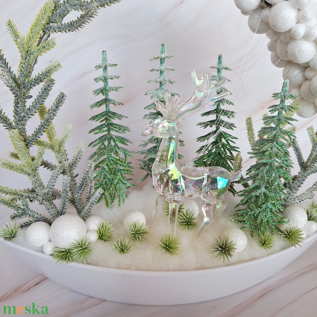 Ledes téli dekoráció IV. - karácsony - karácsonyi lakásdekoráció - karácsonyi fénydekoráció - Meska.hu